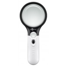 GOOBAY μεγεθυντικός φακός χειρός 41255 με φωτισμό LED, 1.75x & 12.25x