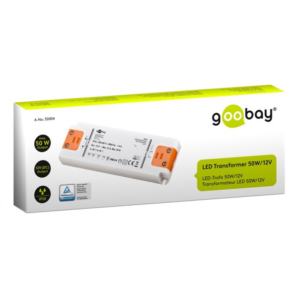 GOOBAY μετασχηματιστής LED 30004, 12V, 50W, IP20 GOOBAY μετασχηματιστής LED 30004, 12V, 50W, IP20