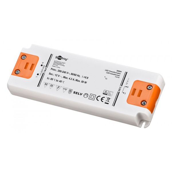 GOOBAY μετασχηματιστής LED 30004, 12V, 50W, IP20 GOOBAY μετασχηματιστής LED 30004, 12V, 50W, IP20