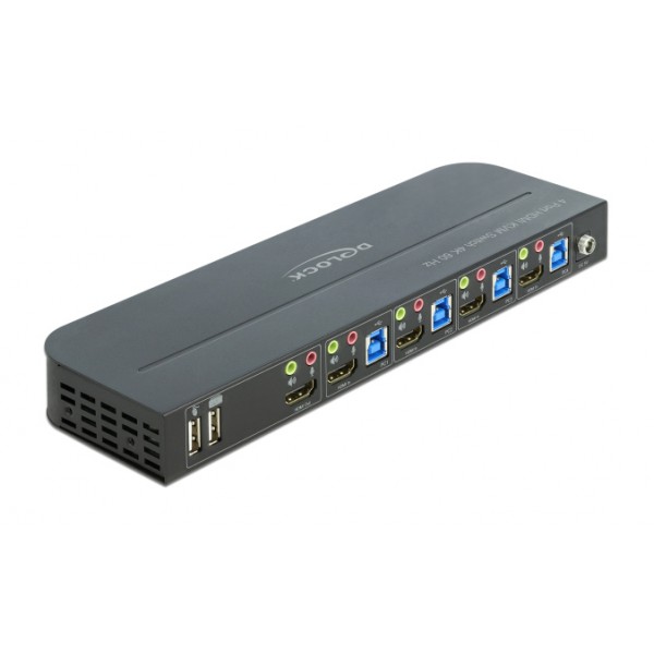 DELOCK HDMI KVM Switch 11483, 4 ports, USB 3.0, 3.5mm, 4K/60Hz, μαύρο DELOCK HDMI KVM Switch 11483, 4 ports, USB 3.0, 3.5mm, 4K/60Hz, μαύρο
