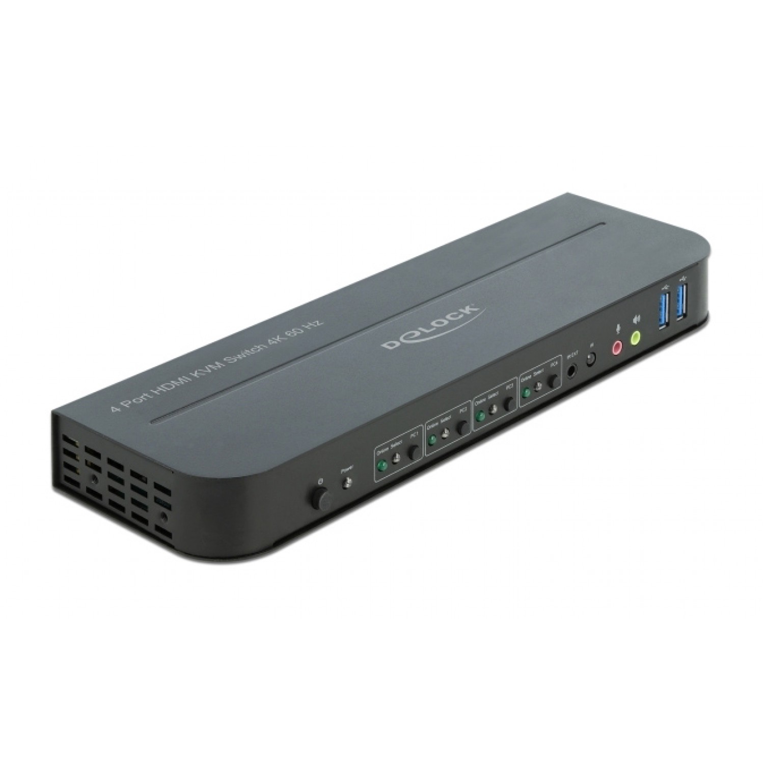 DELOCK HDMI KVM Switch 11483, 4 ports, USB 3.0, 3.5mm, 4K/60Hz, μαύρο DELOCK HDMI KVM Switch 11483, 4 ports, USB 3.0, 3.5mm, 4K/60Hz, μαύρο