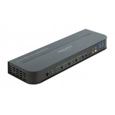 DELOCK HDMI KVM Switch 11483, 4 ports, USB 3.0, 3.5mm, 4K/60Hz, μαύρο