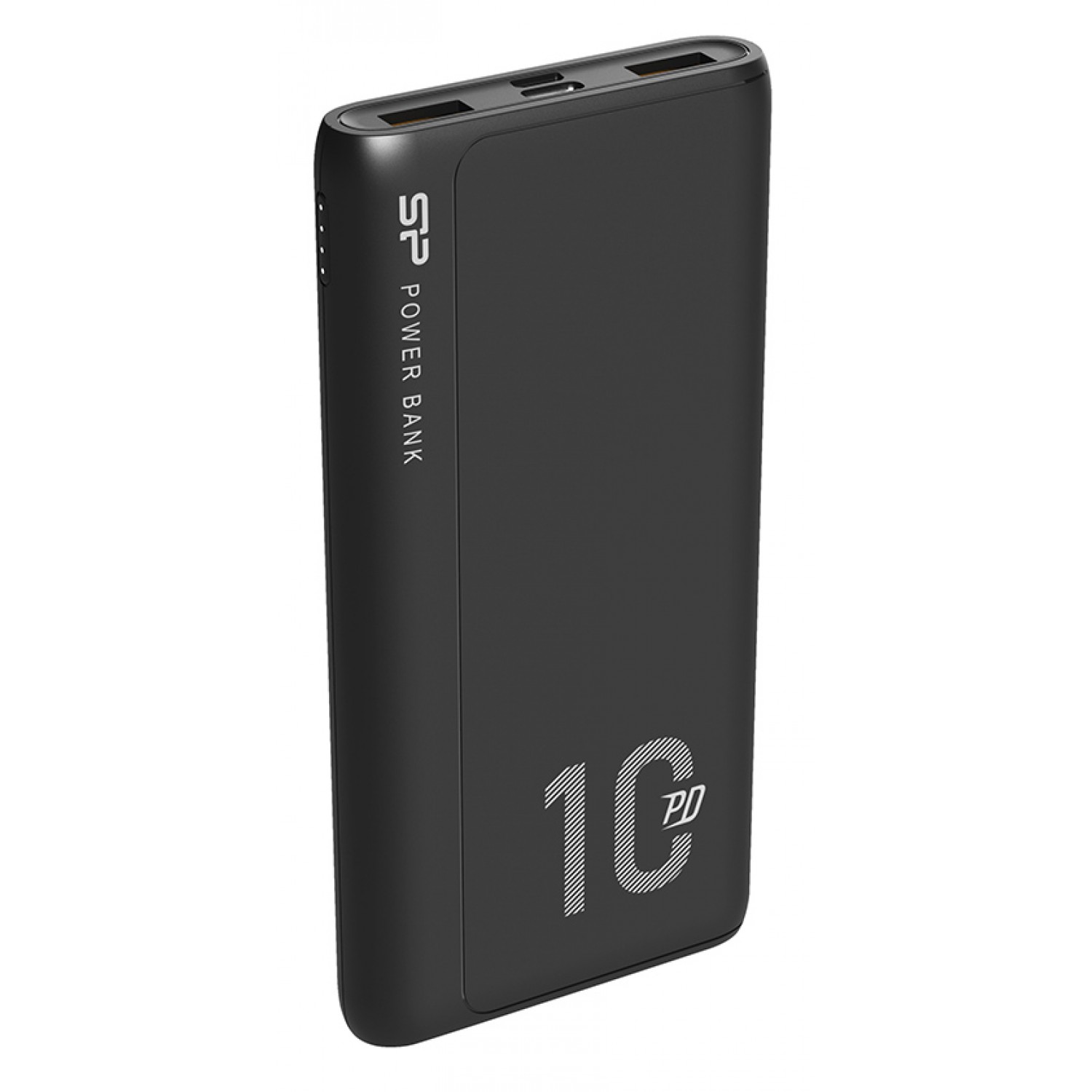 SILICON POWER power bank QP15, 10000mAh, 2x USB & USB Type-C, 3A, μαύρο SILICON POWER power bank QP15, 10000mAh, 2x USB & USB Type-C, 3A, μαύρο
