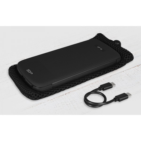 SILICON POWER power bank QP75, 10000mAh, 4x output, 3A, μαύρο