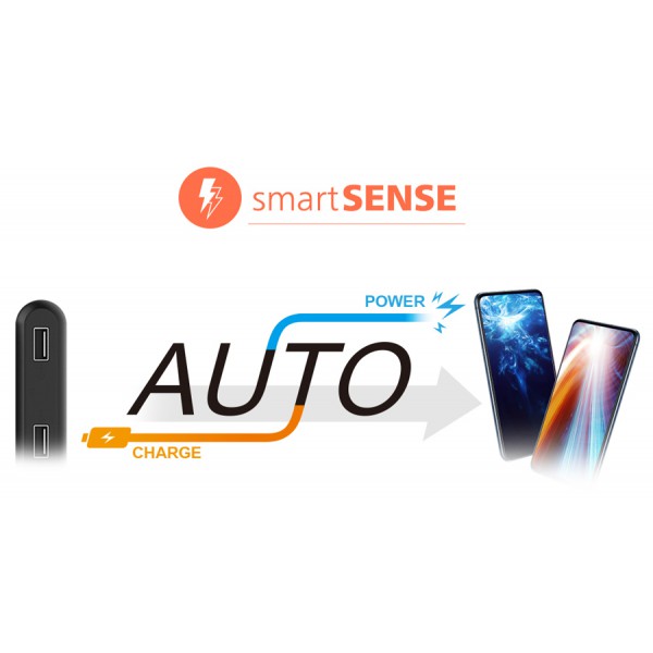 SILICON POWER power bank QP75, 10000mAh, 4x output, 3A, μαύρο