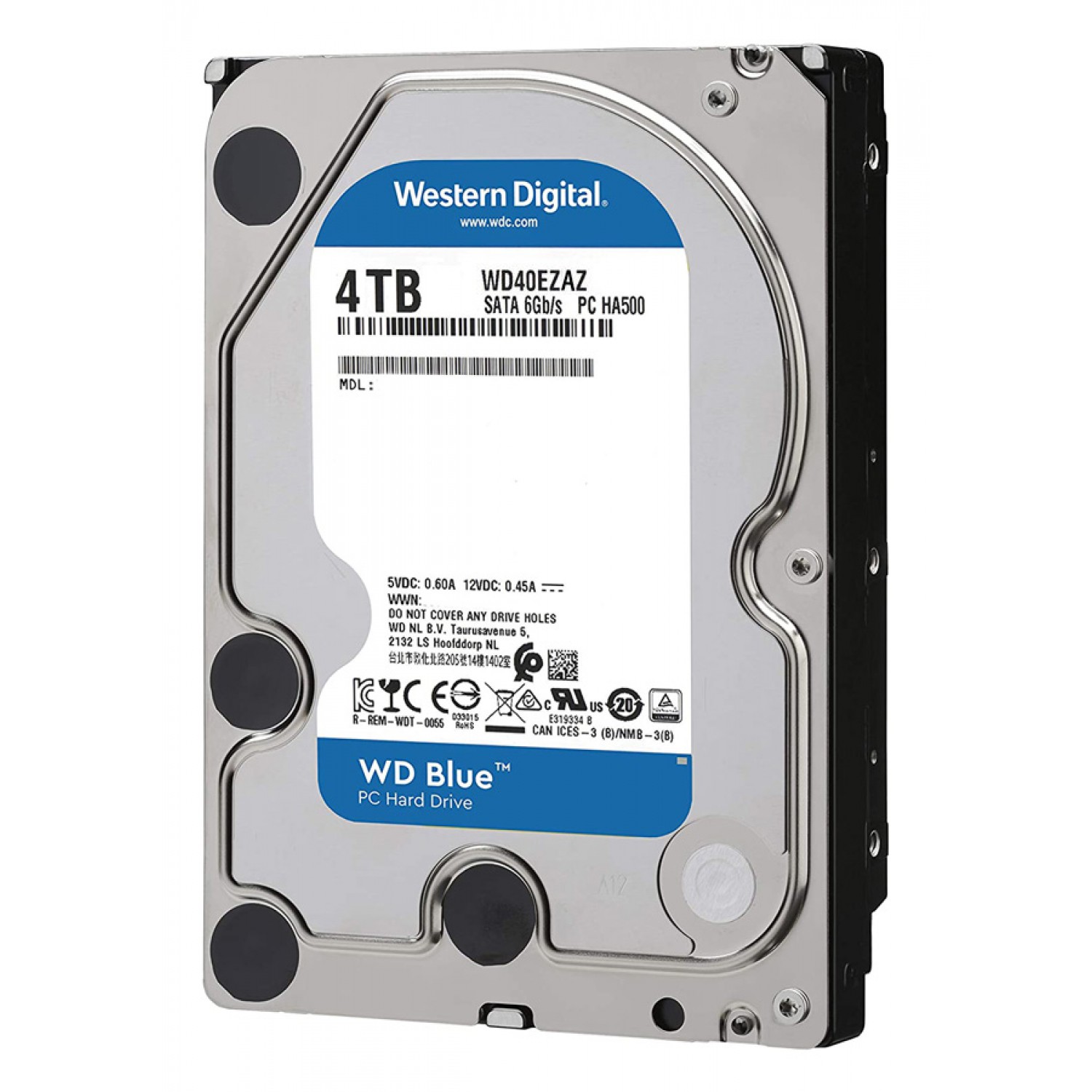 WD Blue Σκληρός Δίσκος WD40EZAZ 4TB, 3.5", 256MB, Cache, 5400RPM, 6Gb/s WD Blue Σκληρός Δίσκος WD40EZAZ 4TB, 3.5", 256MB, Cache, 5400RPM, 6Gb/s