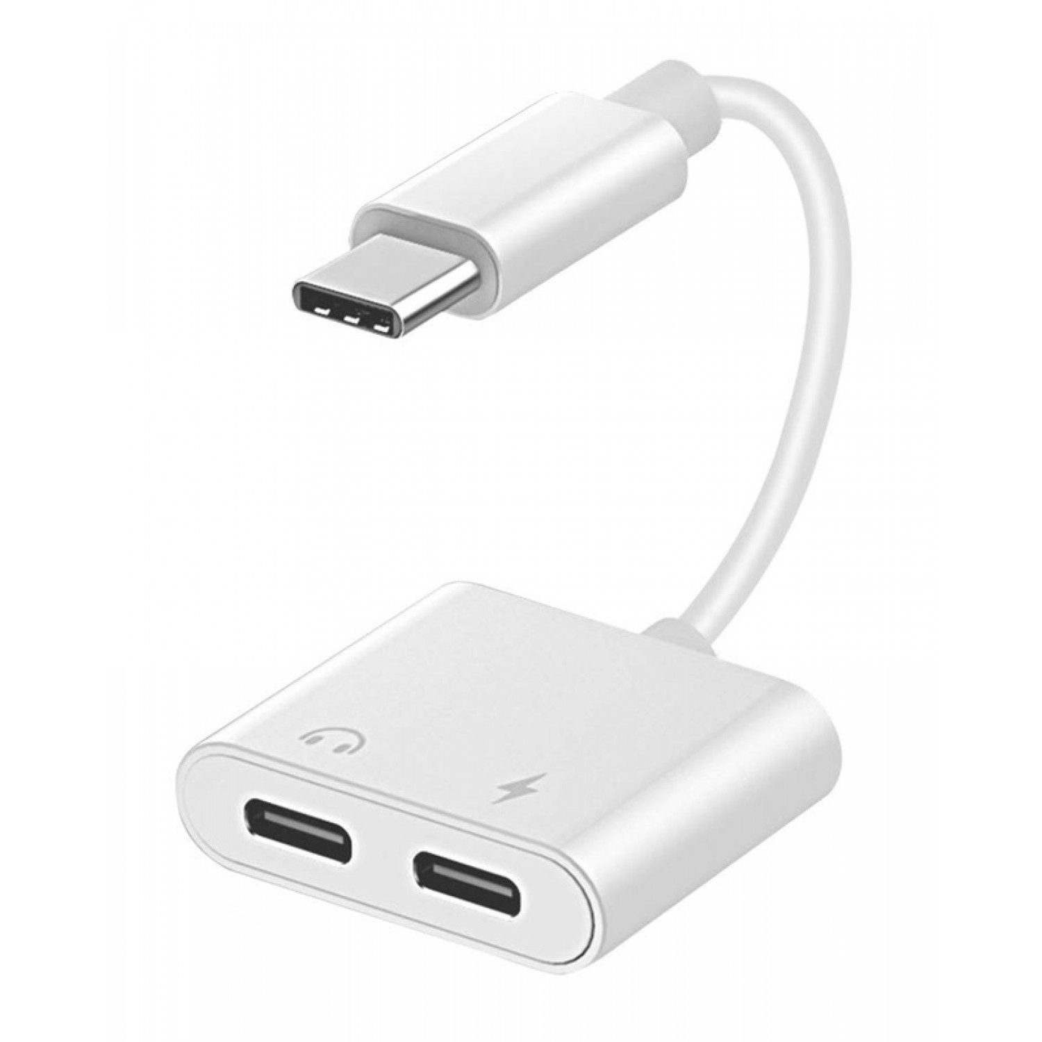 POWERTECH αντάπτορας USB Type-C σε 2x USB Type-C CAB-UC054, 0.11m, λευκό