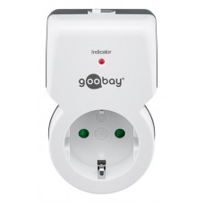 GOOBAY αντάπτορας ρεύματος 94503 ραδιοελεγχόμενος, schuko, 5A, λευκός