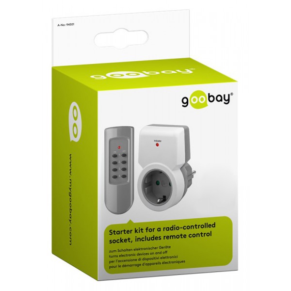 GOOBAY σετ αντάπτορας ρεύματος 94501 ραδιοελεγχόμενος, 5A, λευκό, 1&1τμχ GOOBAY σετ αντάπτορας ρεύματος 94501 ραδιοελεγχόμενος, 5A, λευκό, 1&1τμχ