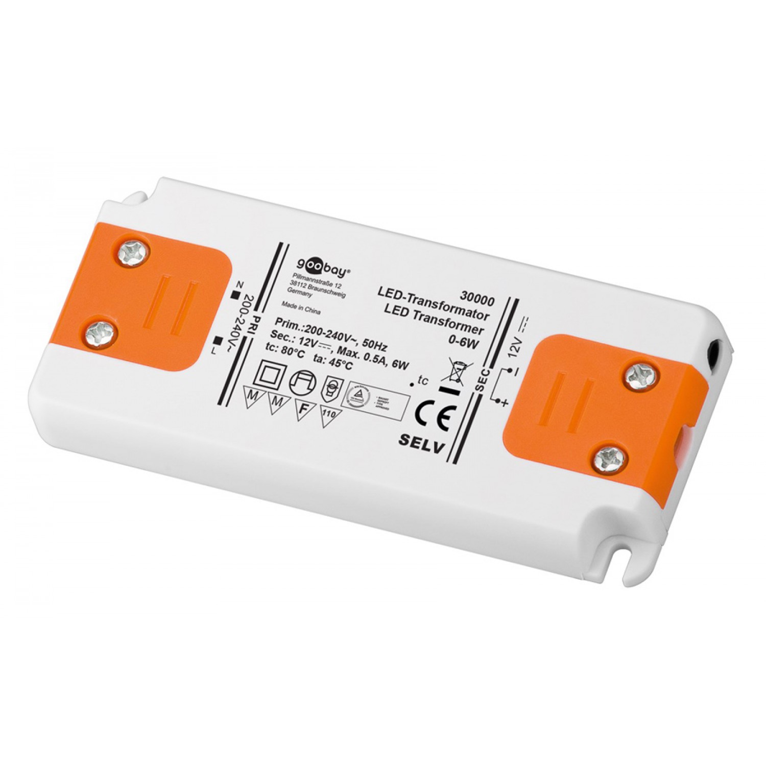 GOOBAY μετασχηματιστής LED 30000, 12V, 6W, IP20 GOOBAY μετασχηματιστής LED 30000, 12V, 6W, IP20