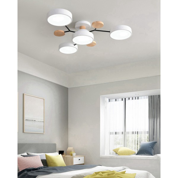 POWERTECH LED φωτιστικό οροφής HLL-0042, 48W, 4000K, 4x Φ18cm, λευκό