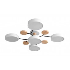 POWERTECH LED φωτιστικό οροφής HLL-0044, 60W, 4000K, 5x Φ18cm, λευκό