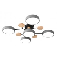 POWERTECH LED φωτιστικό οροφής HLL-0045, 60W, 4000K, 5x Φ18cm, γκρι