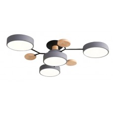 POWERTECH LED φωτιστικό οροφής HLL-0043, 48W, 4000K, 4x Φ18cm, γκρι