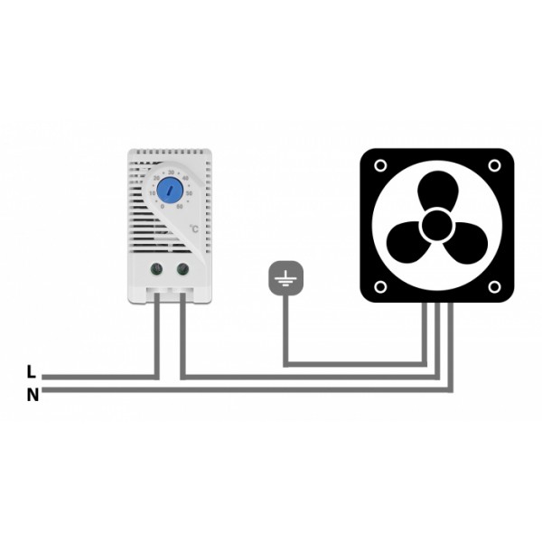 DELOCK θερμοστάτης με ανοιχτή επαφή 66823, για ράγα DIN 35mm DELOCK θερμοστάτης με ανοιχτή επαφή 66823, για ράγα DIN 35mm