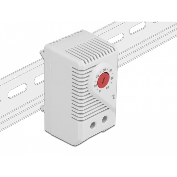 DELOCK θερμοστάτης με κλειστή επαφή 66824, για ράγα DIN 35mm DELOCK θερμοστάτης με κλειστή επαφή 66824, για ράγα DIN 35mm