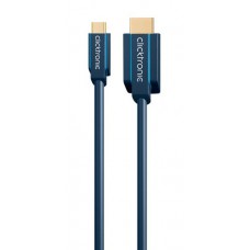 CLICKTRONIC καλώδιο HDMI σε USB Type-C 44929, 4K/60Hz, 2m, μπλε