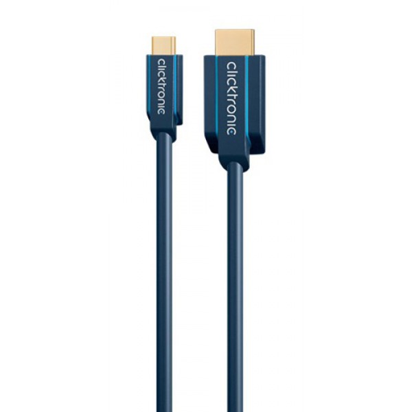 CLICKTRONIC καλώδιο HDMI σε USB Type-C 44929, 4K/60Hz, 2m, μπλε CLICKTRONIC καλώδιο HDMI σε USB Type-C 44929, 4K/60Hz, 2m, μπλε