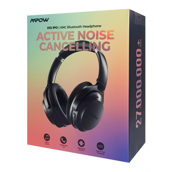 MPOW headphones H12 IPO BH427A, wireless & wired, ANC, BT 5.0, μαύρα MPOW headphones H12 IPO BH427A, wireless & wired, ANC, BT 5.0, μαύρα