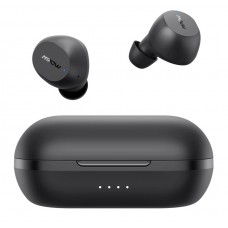 MPOW earphones M12 με θήκη φόρτισης, True Wireless, μαύρα