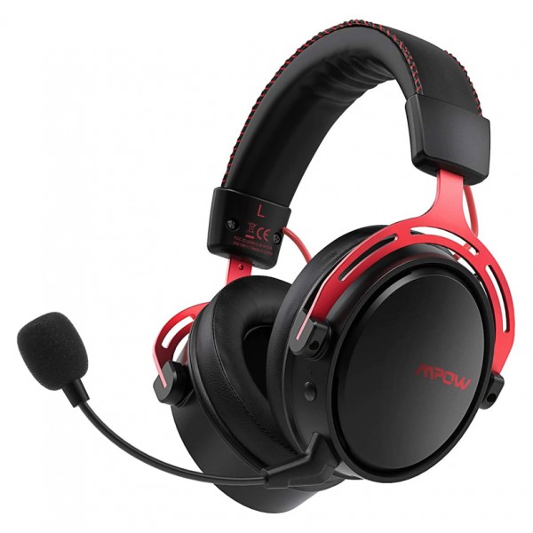MPOW gaming headset Air 2.4GHz, wireless & wired, mic, μαύρο-κόκκινο MPOW gaming headset Air 2.4GHz, wireless & wired, mic, μαύρο-κόκκινο