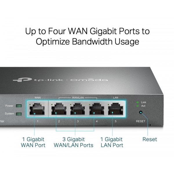 TP-LINK Gigabit VPN router ER605, 5x Ethernet port, Ver 1.0 TP-LINK Gigabit VPN router ER605, 5x Ethernet port, Ver 1.0