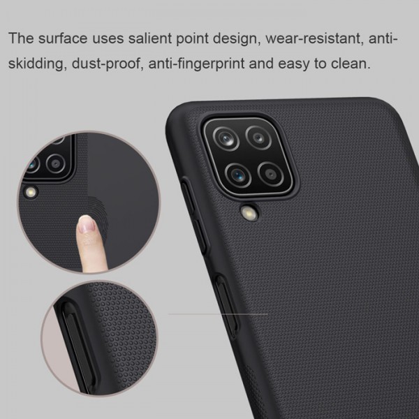 NILLKIN θήκη Super Frosted Shield για Samsung Galaxy A12, μαύρη