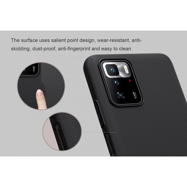 NILLKIN θήκη Super Frosted Shield για Xiaomi Redmi Note 10 Pro 5G, μαύρη NILLKIN θήκη Super Frosted Shield για Xiaomi Redmi Note 10 Pro 5G, μαύρη