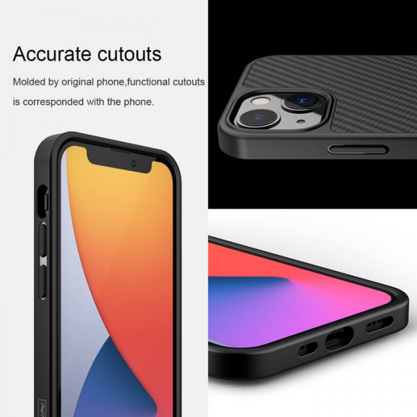 NILLKIN θήκη Synthetic Fiber για Apple iPhone 13, μαύρη NILLKIN θήκη Synthetic Fiber για Apple iPhone 13, μαύρη