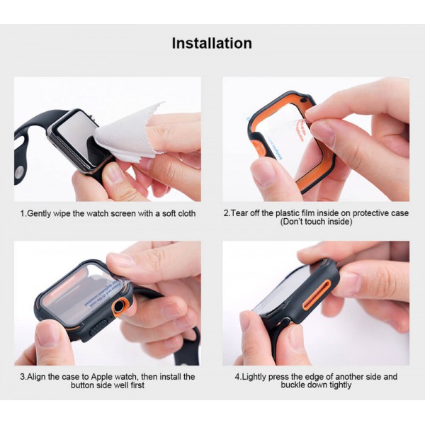 NILLKIN θήκη CrashBumper για Apple watch series 4/5/6/SE, 44mm, μαύρη NILLKIN θήκη CrashBumper για Apple watch series 4/5/6/SE, 44mm, μαύρη