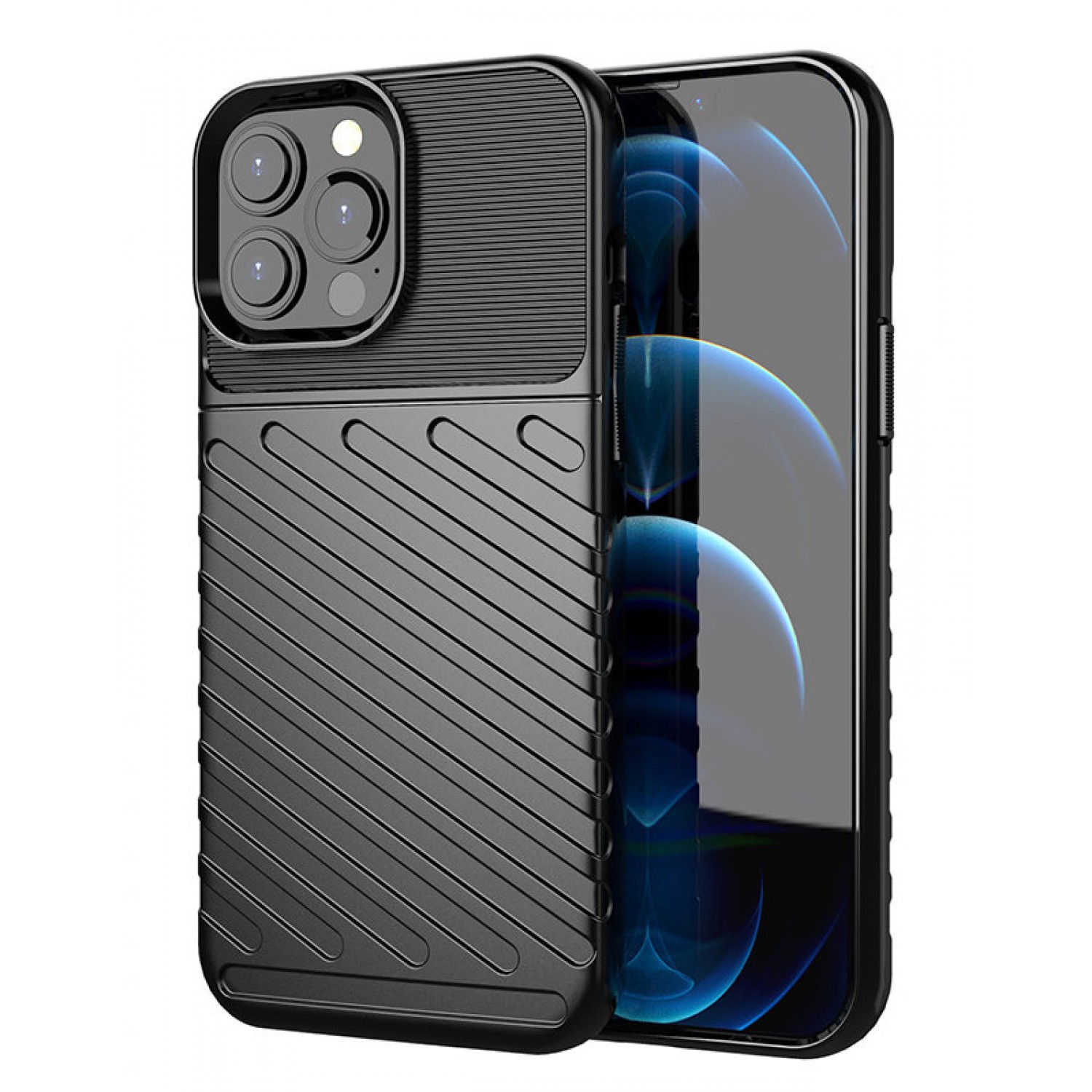POWERTECH Θήκη Thunder MOB-1695 για iPhone 13 Pro Max, μαύρη POWERTECH Θήκη Thunder MOB-1695 για iPhone 13 Pro Max, μαύρη