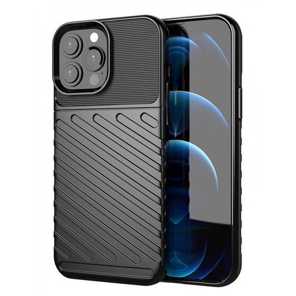 POWERTECH Θήκη Thunder MOB-1695 για iPhone 13 Pro Max, μαύρη POWERTECH Θήκη Thunder MOB-1695 για iPhone 13 Pro Max, μαύρη