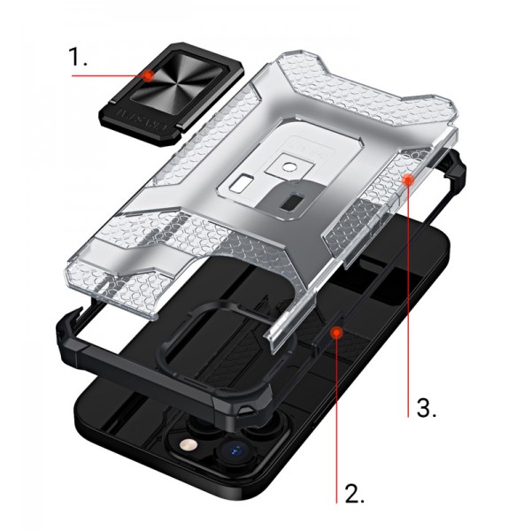 POWERTECH Θήκη Crystal Ring MOB-1700 για iPhone 13 Pro, μαύρη POWERTECH Θήκη Crystal Ring MOB-1700 για iPhone 13 Pro, μαύρη