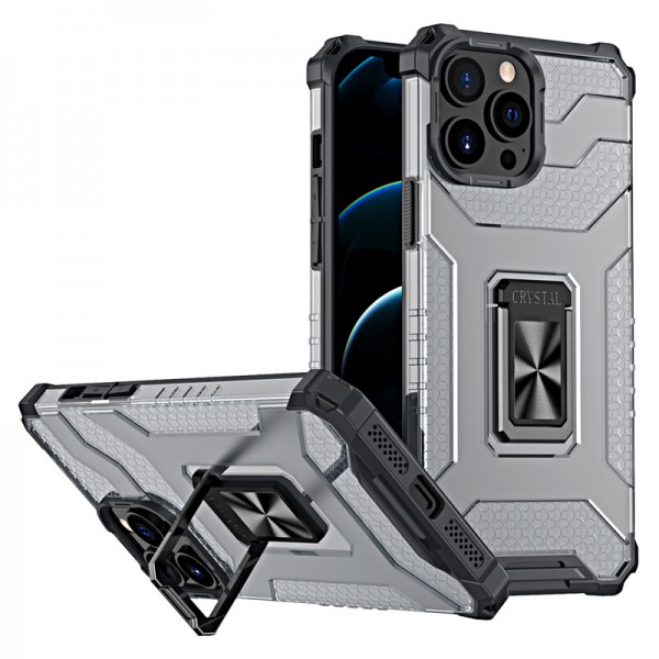 POWERTECH Θήκη Crystal Ring MOB-1700 για iPhone 13 Pro, μαύρη POWERTECH Θήκη Crystal Ring MOB-1700 για iPhone 13 Pro, μαύρη