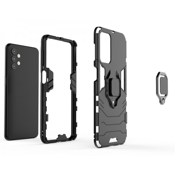 POWERTECH Θήκη Ring Armor MOB-1701 για Samsung A32 5G, μαύρη POWERTECH Θήκη Ring Armor MOB-1701 για Samsung A32 5G, μαύρη