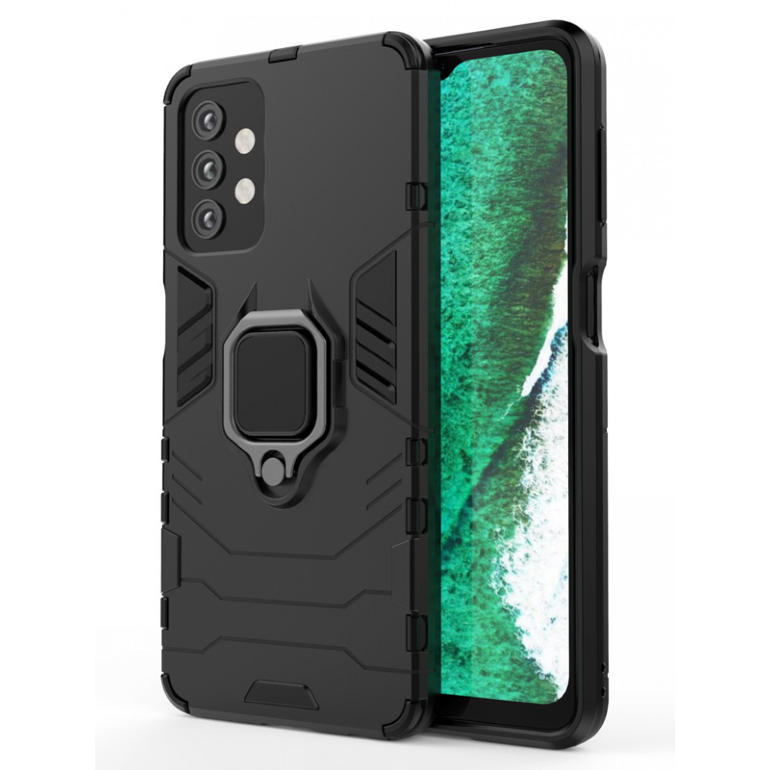 POWERTECH Θήκη Ring Armor MOB-1701 για Samsung A32 5G, μαύρη POWERTECH Θήκη Ring Armor MOB-1701 για Samsung A32 5G, μαύρη