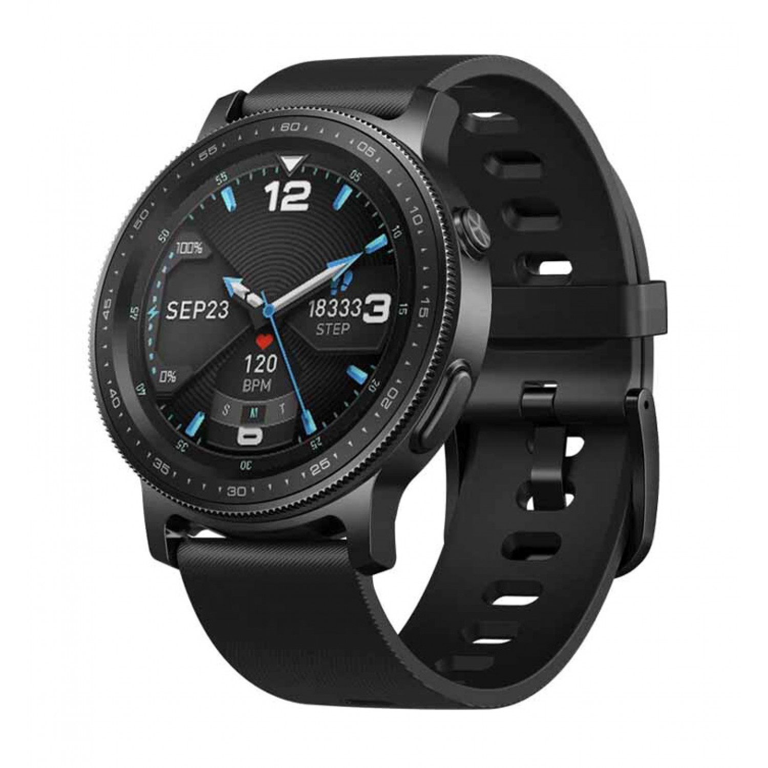 ZEBLAZE smartwatch GTR 2, 1.28", IP68, heart rate, ηχείο & mic, μαύρο