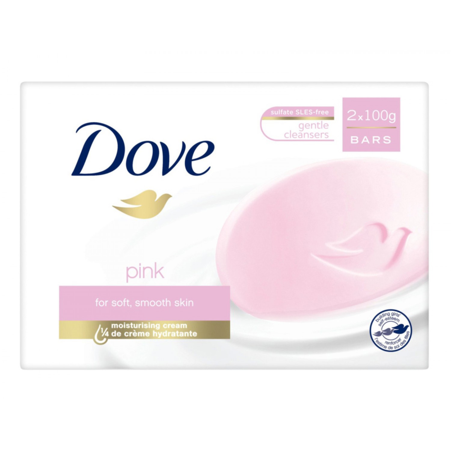 DOVE κρεμοσάπουνο Pink, 2x μπάρες 100g DOVE κρεμοσάπουνο Pink, 2x μπάρες 100g