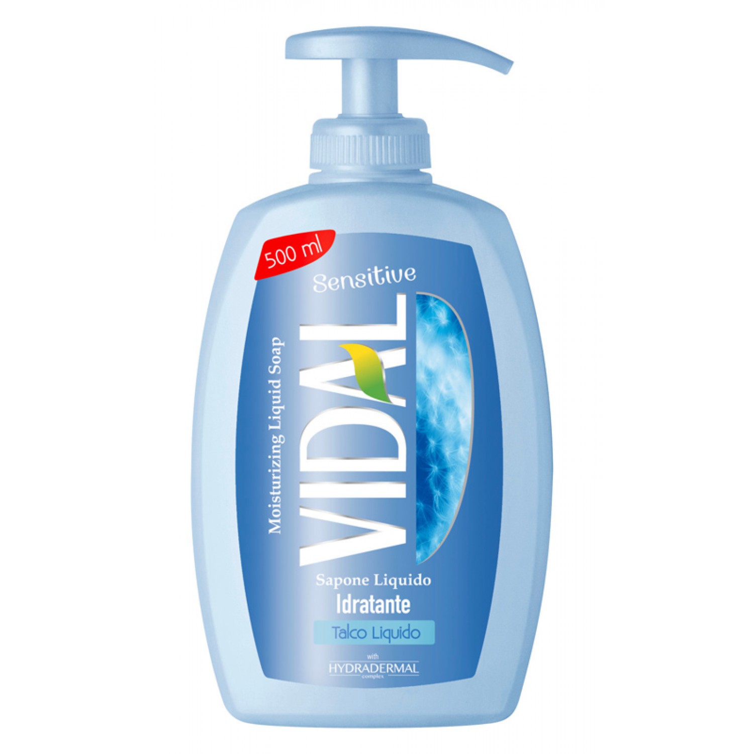 VIDAL υγρό κρεμοσάπουνο Sensitive, με υγρό ταλκ, 500ml VIDAL υγρό κρεμοσάπουνο Sensitive, με υγρό ταλκ, 500ml