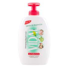 VIDAL υγρό κρεμοσάπουνο Antibacterial, με άρωμα μέντας και λάιμ, 500ml