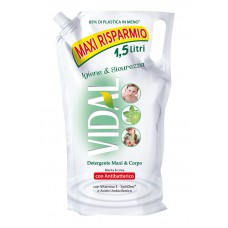 VIDAL υγρό κρεμοσάπουνο Antibacterial, με άρωμα μέντας και λάιμ, 1.5lt