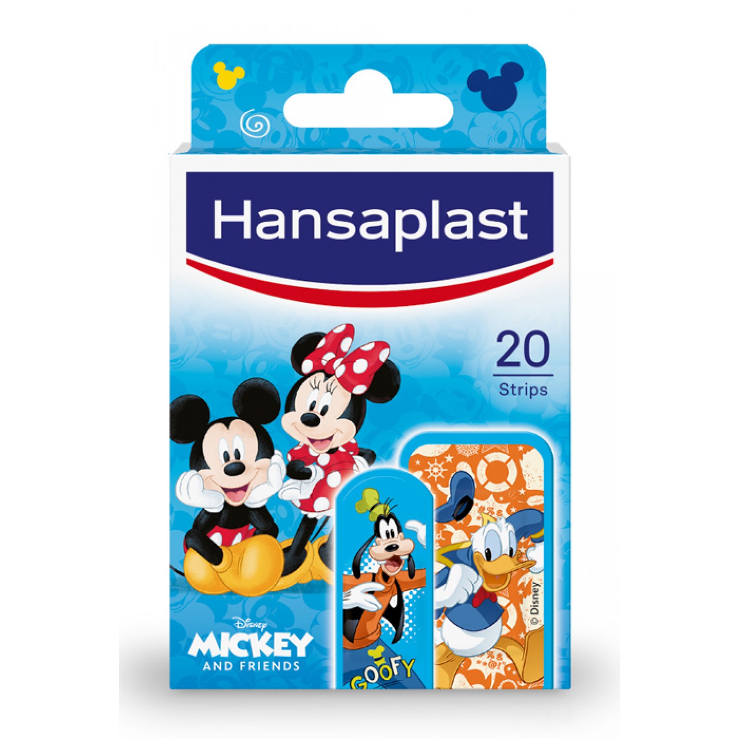 HANSAPLAST αυτοκόλλητα επιθέματα Mickey & Friends, 2 μεγέθη, 20τμχ