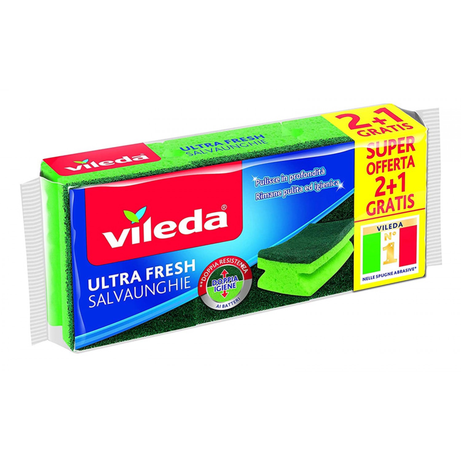 VILEDA σφουγγάρι πιάτων Ultra Fresh, 3τμχ VILEDA σφουγγάρι πιάτων Ultra Fresh, 3τμχ