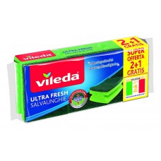 VILEDA σφουγγάρι πιάτων Ultra Fresh, 3τμχ