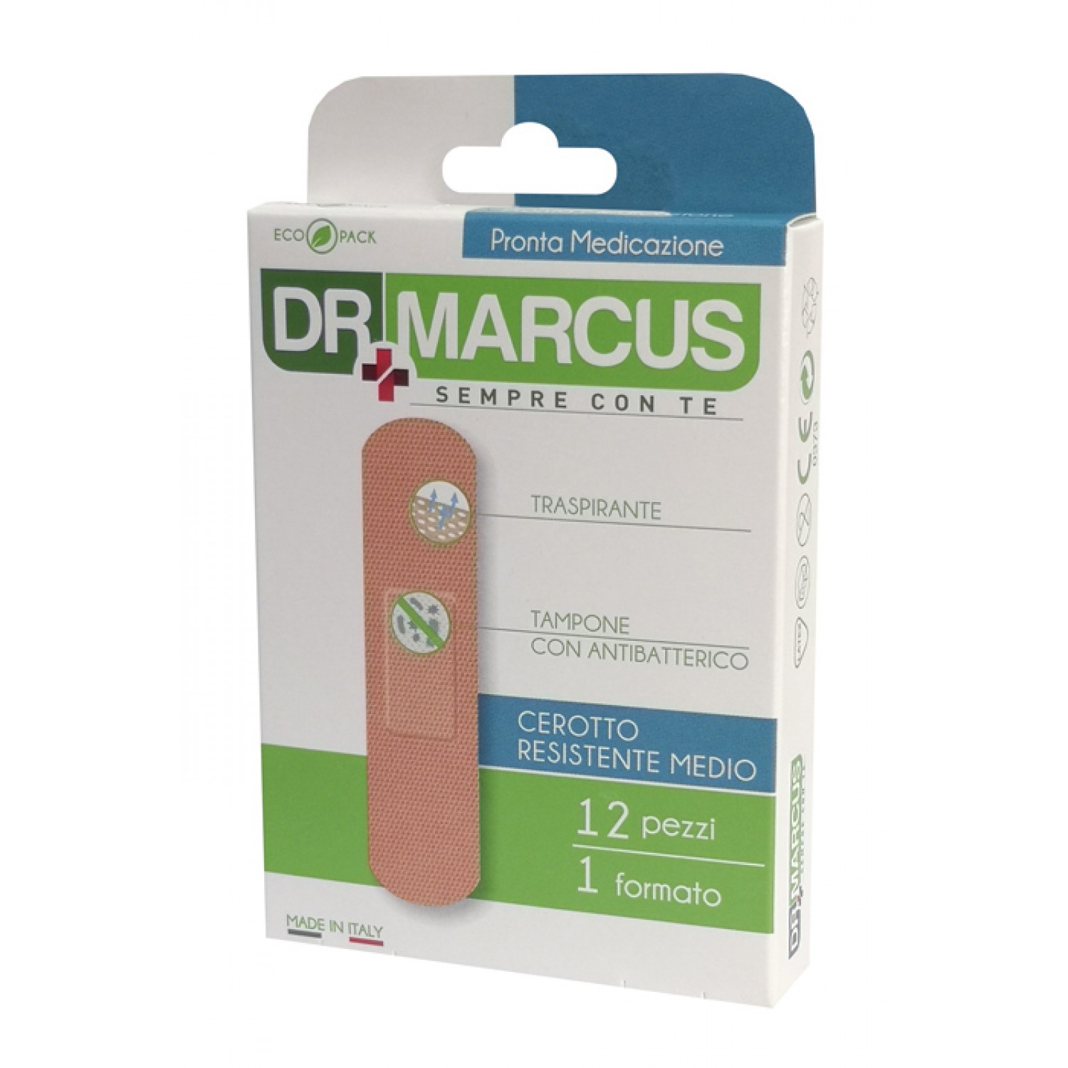 DR.MARCUS αυτοκόλλητα επιθέματα Resistente Medio, 19 x 72mm, 12τμχ DR.MARCUS αυτοκόλλητα επιθέματα Resistente Medio, 19 x 72mm, 12τμχ