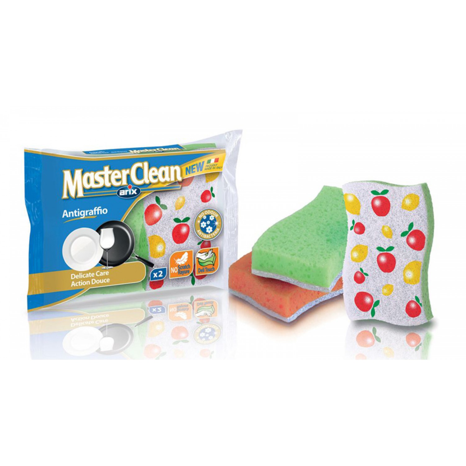 ARIX σφουγγαράκια πιάτων Master Clean, 2τμχ ARIX σφουγγαράκια πιάτων Master Clean, 2τμχ