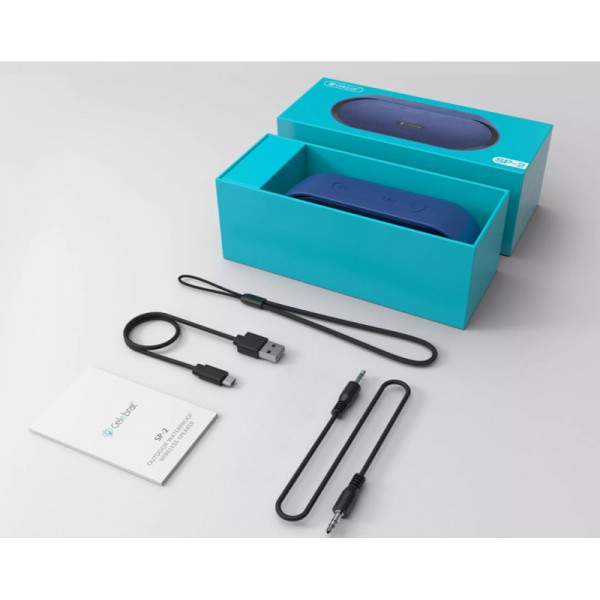 CELEBRAT φορητό ηχείο SP-2, 5W, IPX7, Bluetooth 5.0, 1200mAh, μπλε CELEBRAT φορητό ηχείο SP-2, 5W, IPX7, Bluetooth 5.0, 1200mAh, μπλε