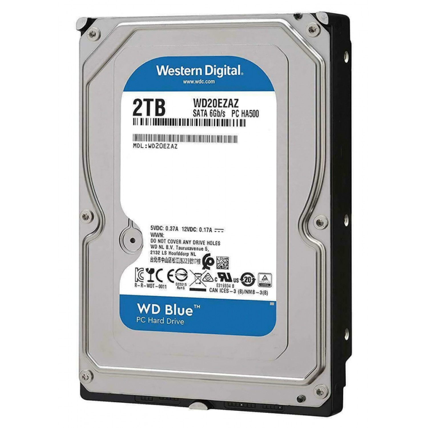 WD Blue Σκληρός Δίσκος WD20EZAZ 2TB, 3.5", 256MB Cache, 5400RPM, 6Gb/s WD Blue Σκληρός Δίσκος WD20EZAZ 2TB, 3.5", 256MB Cache, 5400RPM, 6Gb/s