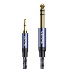 USAMS καλώδιο 3.5mm σε 6.35mm US-SJ539, gold-plated, 1.2m, μπλε