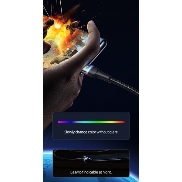 USAMS καλώδιο USB Type-C σε USB US-SJ536, 6A, 1.2m, μαύρο